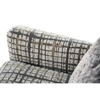 Riana Accent Chair, 1 Accent Pillow, Black and White Plaid, Solid Wood -BM333775