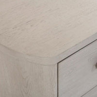 Celly Nightstand with USB Ports and 2 Drawers, Modern White Oak Wood -BM333807