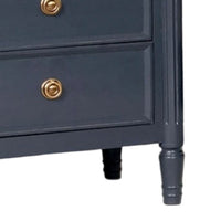 Alta Nightstand, 2 Drawers, USB A-C, Malta Blue Solid Wood, 26 Inch -BM333821