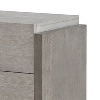 Rizvi Nightstand, 2 Drawers, Dustproof Cases, Gray Solid Wood 26 Inch -BM333841