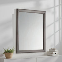 Zyna Accent Dresser Mirror, Modern Gray Wood, 36x38 Rectangular Frame -BM333854