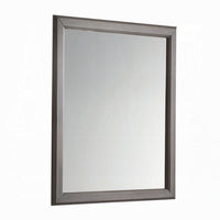 Zyna Accent Dresser Mirror, Modern Gray Wood, 36x38 Rectangular Frame -BM333854