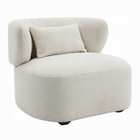 Remus Accent Oversize Chair, Beige Boucle, Round Curved Backrest -BM333892