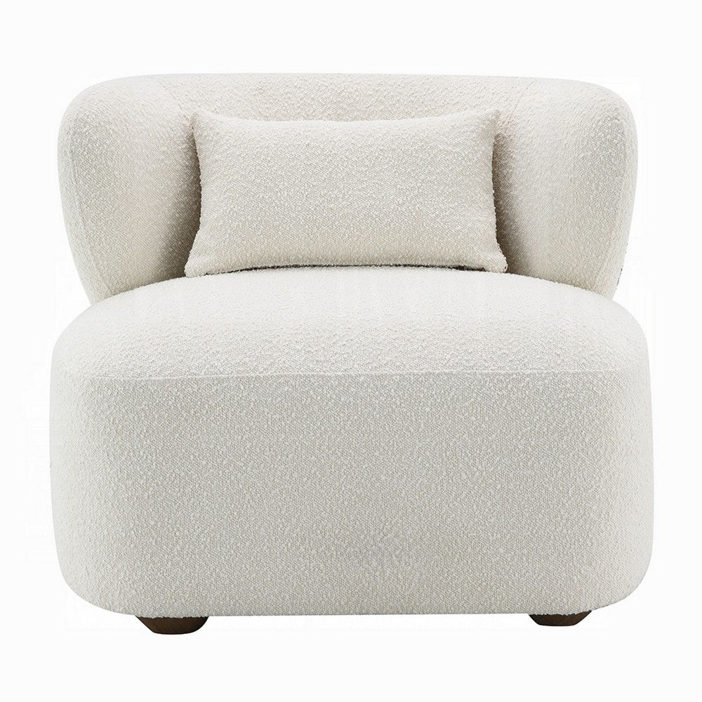 Remus Accent Oversize Chair, Beige Boucle, Round Curved Backrest -BM333892