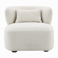 Remus Accent Oversize Chair, Beige Boucle, Round Curved Backrest -BM333892