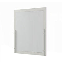 Tyra Accent Dresser Mirror, Sleek Square Wood Frame, 34x39 Glossy Pink -BM333893