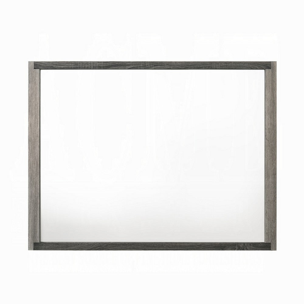 Joho Dresser Mirror, 38x50, Dual Tone Gray Wood, Natural Grains  -BM333901