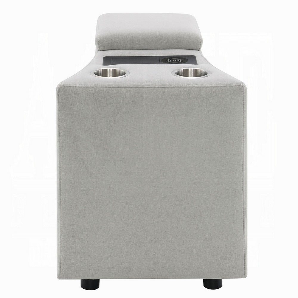 Watsy Console Table for Recliner w USB, Cupholders, Wireless Charging -BM333919