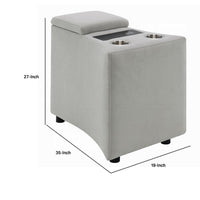 Watsy Console Table for Recliner w USB, Cupholders, Wireless Charging -BM333919