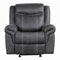 Hesy Power Motion Recliner Chair, USB Ports, Soft Dark Gray Microfiber -BM333922