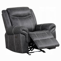 Hesy Power Motion Recliner Chair, USB Ports, Soft Dark Gray Microfiber -BM333922