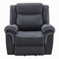 Seru Power Motion Lift and Recliner Chair, Heated Massage, Dark Gray -BM333943