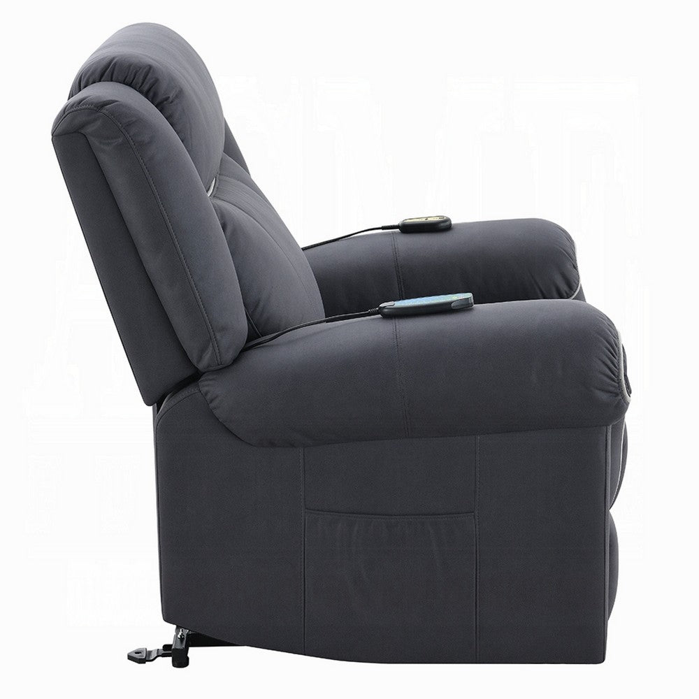 Seru Power Motion Lift and Recliner Chair, Heated Massage, Dark Gray -BM333943