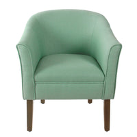 Elom Accent Armchair, Aqua Blue Polyester with Welt Trim Details -BM334059