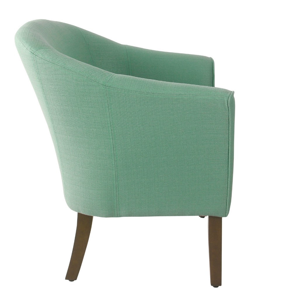 Elom Accent Armchair, Aqua Blue Polyester with Welt Trim Details -BM334059