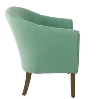 Elom Accent Armchair, Aqua Blue Polyester with Welt Trim Details -BM334059