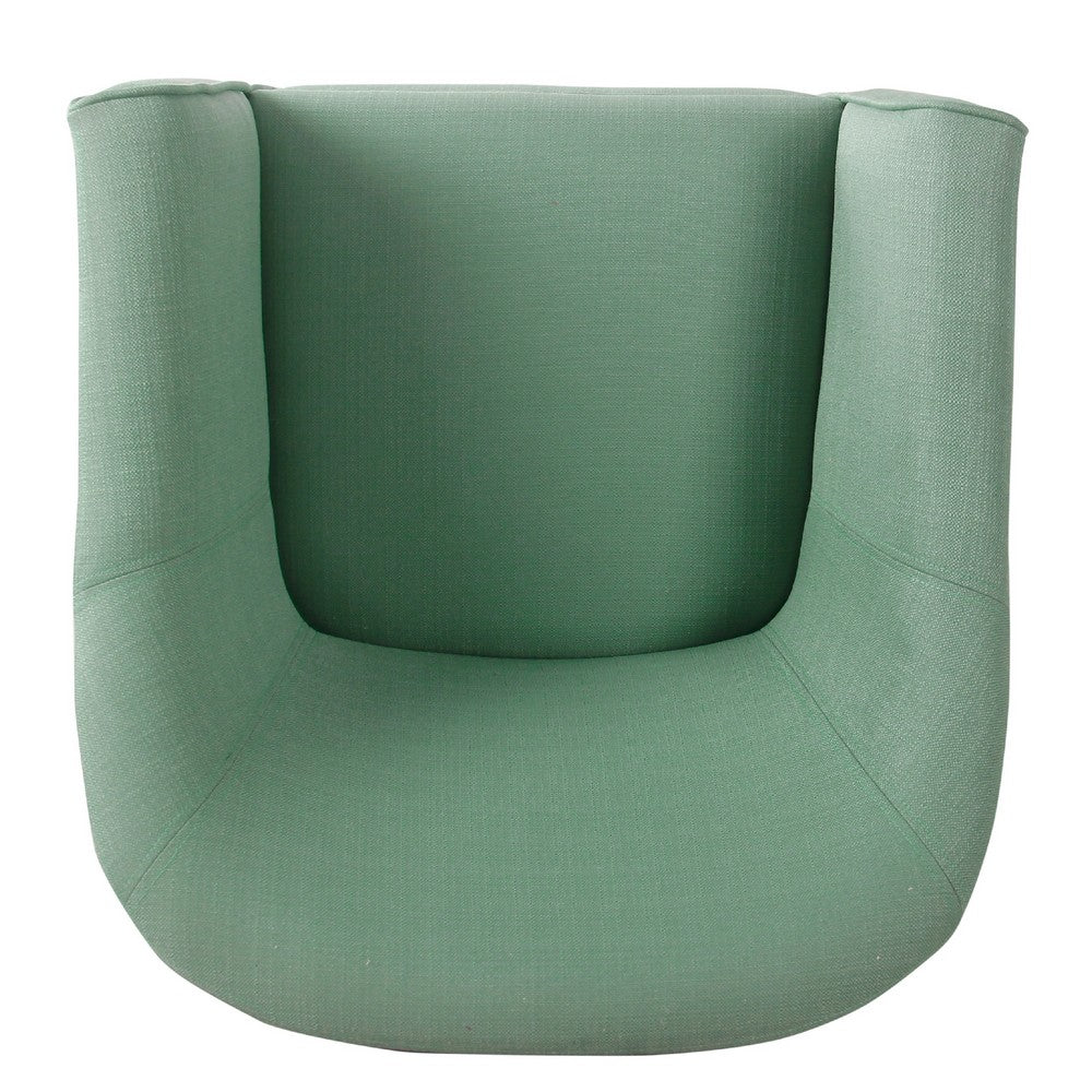 Elom Accent Armchair, Aqua Blue Polyester with Welt Trim Details -BM334059