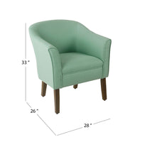 Elom Accent Armchair, Aqua Blue Polyester with Welt Trim Details -BM334059