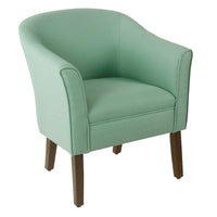 Elom Accent Armchair, Aqua Blue Polyester with Welt Trim Details -BM334059