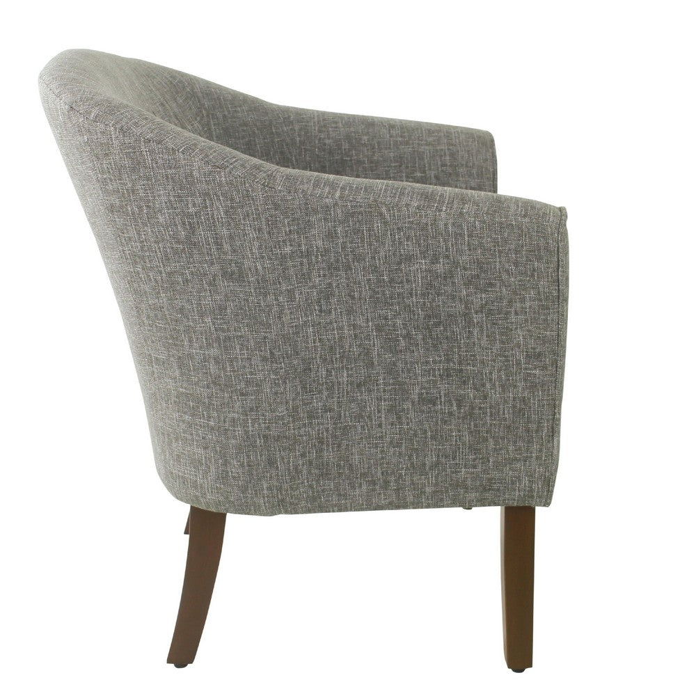 Elom Accent Armchair, Slate Gray Polyester with Welt Trim Details -BM334060