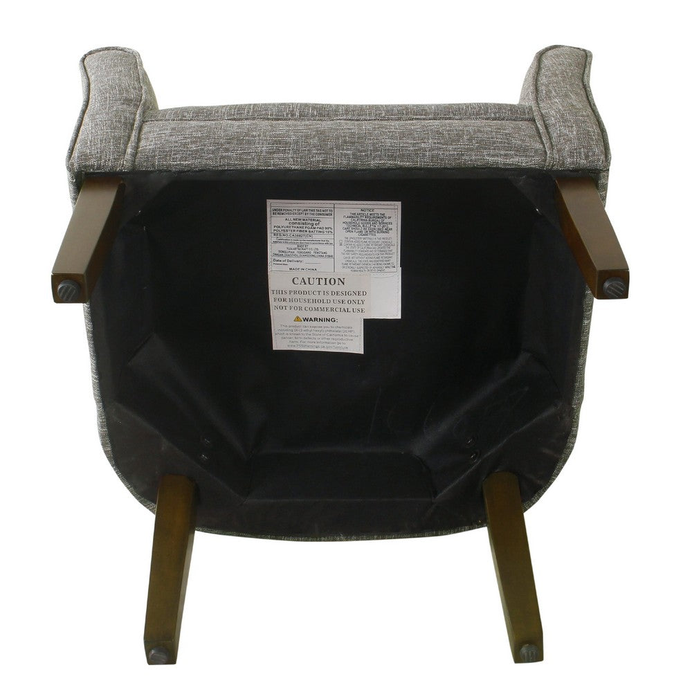Elom Accent Armchair, Slate Gray Polyester with Welt Trim Details -BM334060