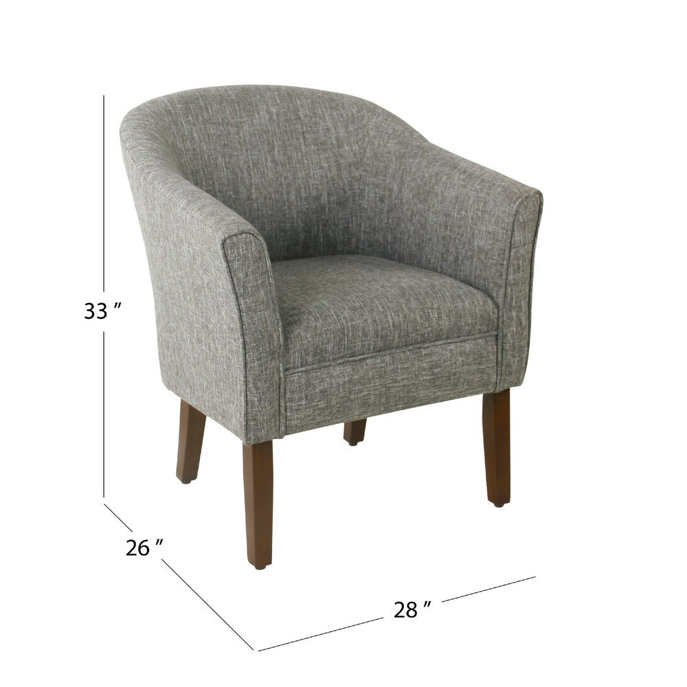 Elom Accent Armchair, Slate Gray Polyester with Welt Trim Details -BM334060