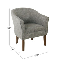 Elom Accent Armchair, Slate Gray Polyester with Welt Trim Details -BM334060
