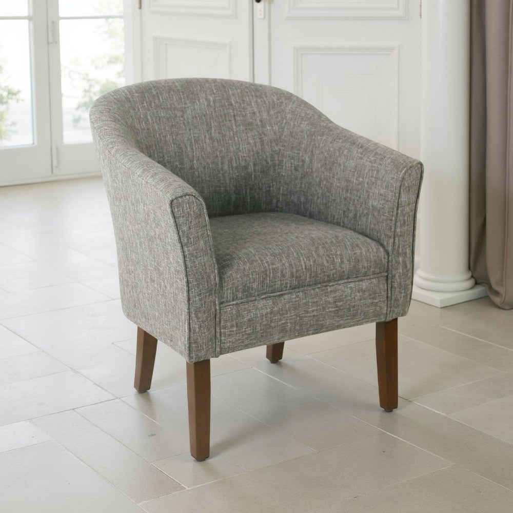 Elom Accent Armchair, Slate Gray Polyester with Welt Trim Details -BM334060