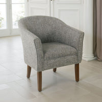 Elom Accent Armchair, Slate Gray Polyester with Welt Trim Details -BM334060