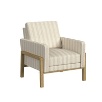 Nimo Accent Armchair, Tan Brown and Cream Polyester, Track Armrests -BM334068