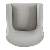 Sune Accent Chair, Light Gray Polyester and Matte Black Metal Legs -BM334072