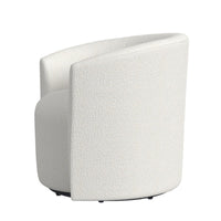 Accent Swivel Chair, Cream Boucle Fabric, Sloped Armrests, Barrel Back -BM334078