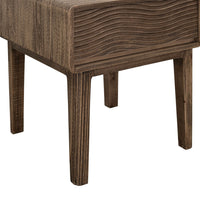 Oly Side End Table, 1 Drawer, Rustic Natural Brown Melina Wood 23 Inch -BM334261