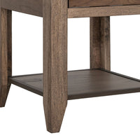 Tacey Side End Table, 1 Drawer 1 Shelf, Rustic Peanut Brown, 23 Inch -BM334269