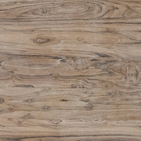 Eray Chairside Table, Drum Shape, Light Brown Teak, Mango Wood, 18 In -BM334309