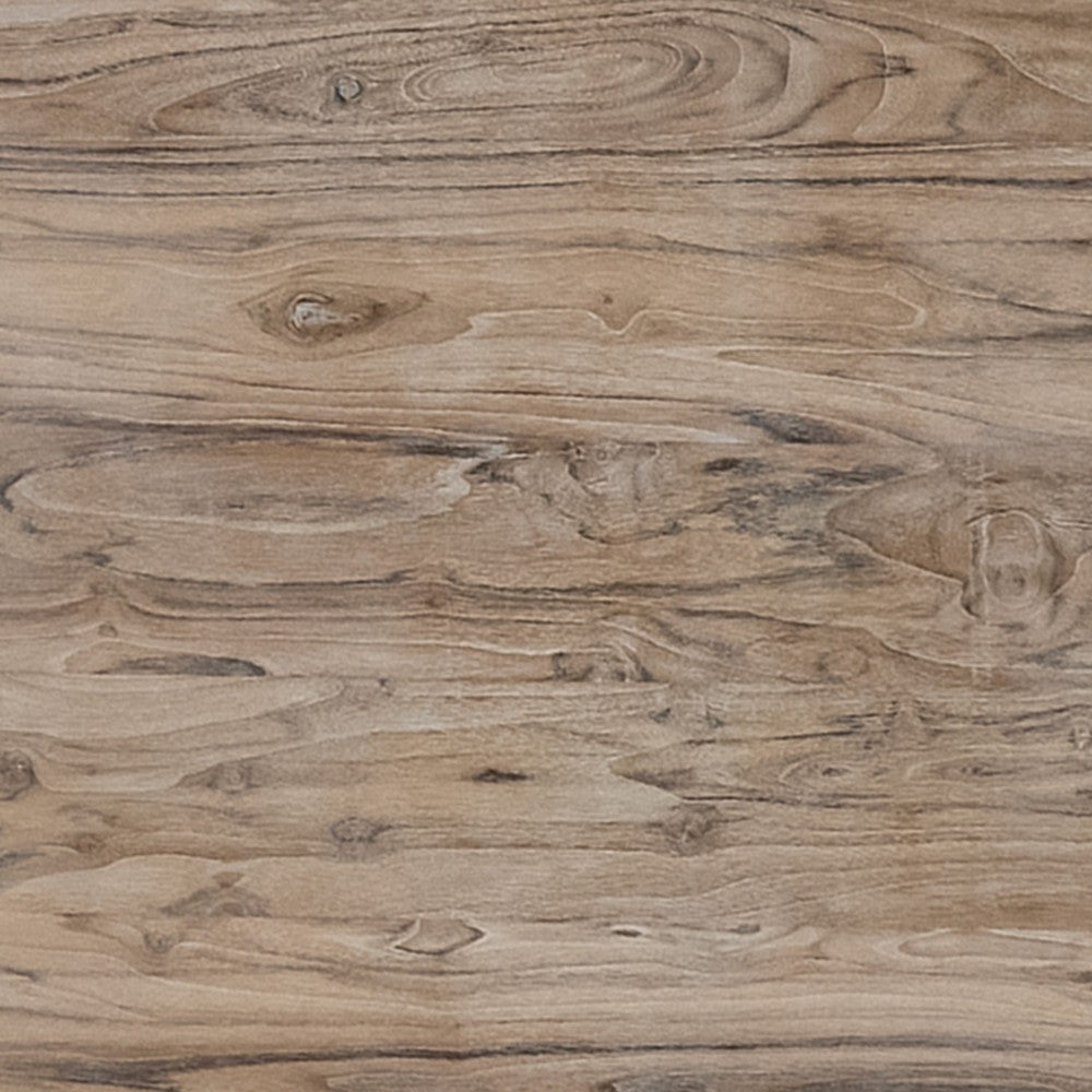 Eray Side End Table, Drum Shape Light Brown Teak, Mango Wood, 24 Inch -BM334312