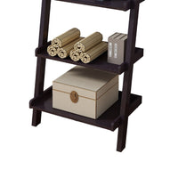 Accent Ladder Bookcase with 5 Shelves, 72 Inch, Red Cocoa Brown -BM334350