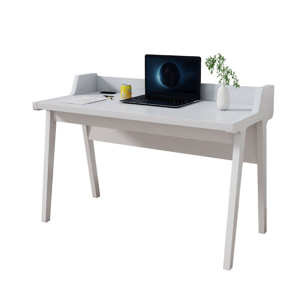 Writing Desk, Wrap Around Tabletop, 50 Inch, Modern White Finish -BM334357