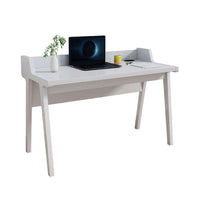 Writing Desk, Wrap Around Tabletop, 50 Inch, Modern White Finish -BM334357