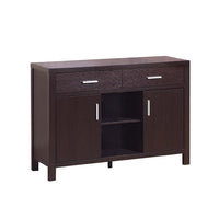 Storage Buffet Console, 2 Drawers 2 Cabinets, 47 Inch Red Cocoa Brown -BM334362