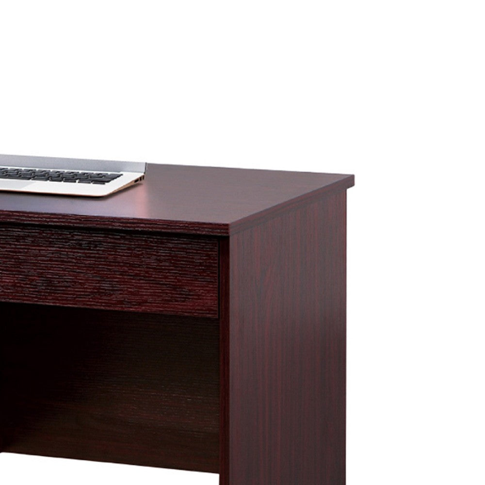 Sial Laptop Desk, 4 Drawers, 40 Inch, Mahogany Brown Composite Board -BM334390
