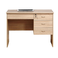 Sial Laptop Desk, 4 Drawers, 40 Inch, Weathered White Brown Wood -BM334392