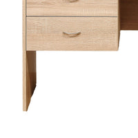 Sial Laptop Desk, 4 Drawers, 40 Inch, Weathered White Brown Wood -BM334392