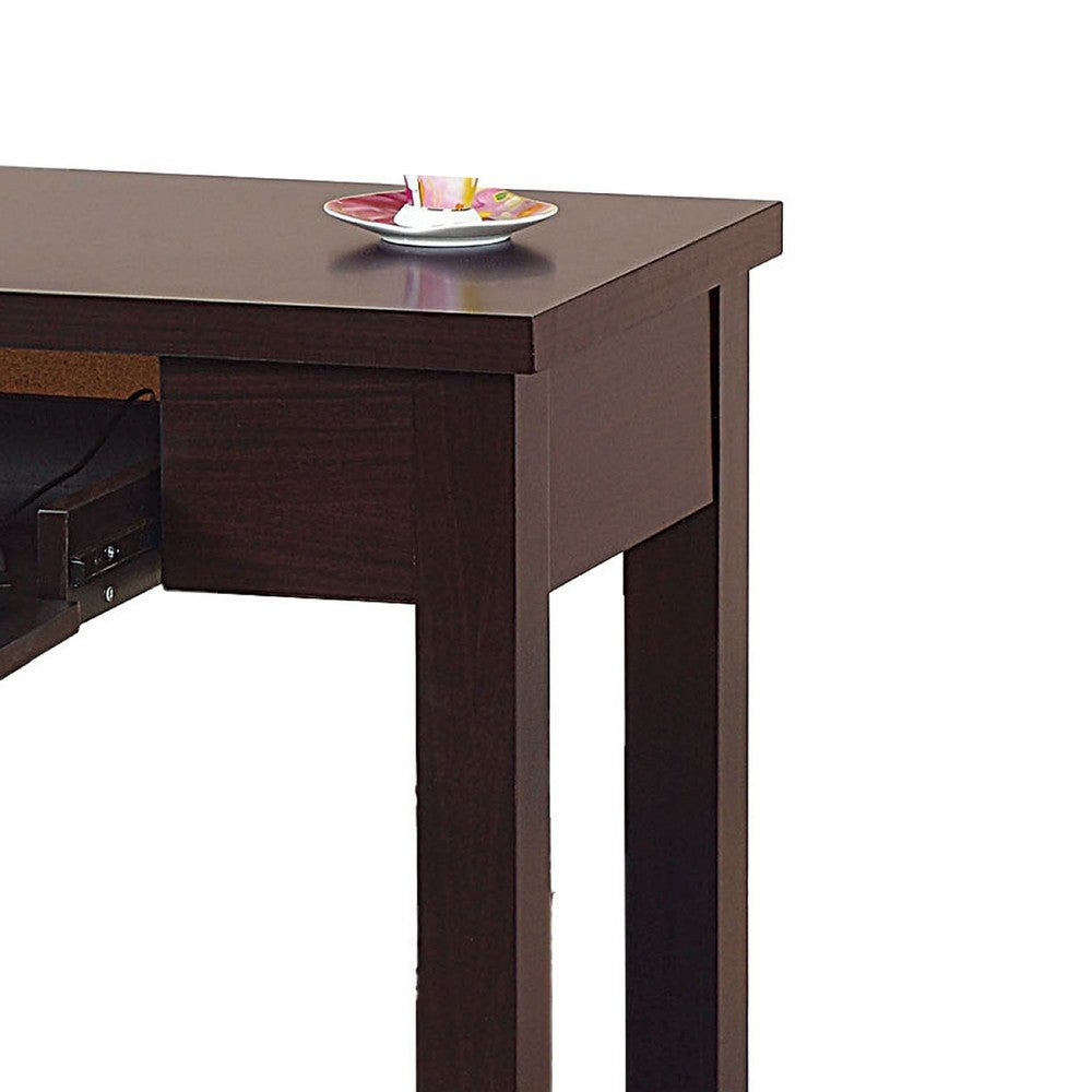 Computer Desk, Flip-Down Keyboard Drawer, 39 Inch, Red Cocoa Brown -BM334394