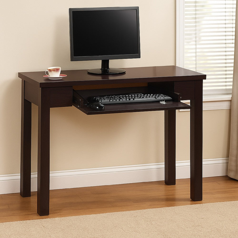 Computer Desk, Flip-Down Keyboard Drawer, 39 Inch, Red Cocoa Brown -BM334394