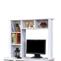 Akol Computer Desk with Hutch, Keyboard Drawer Storage, 63 Inch White -BM334404