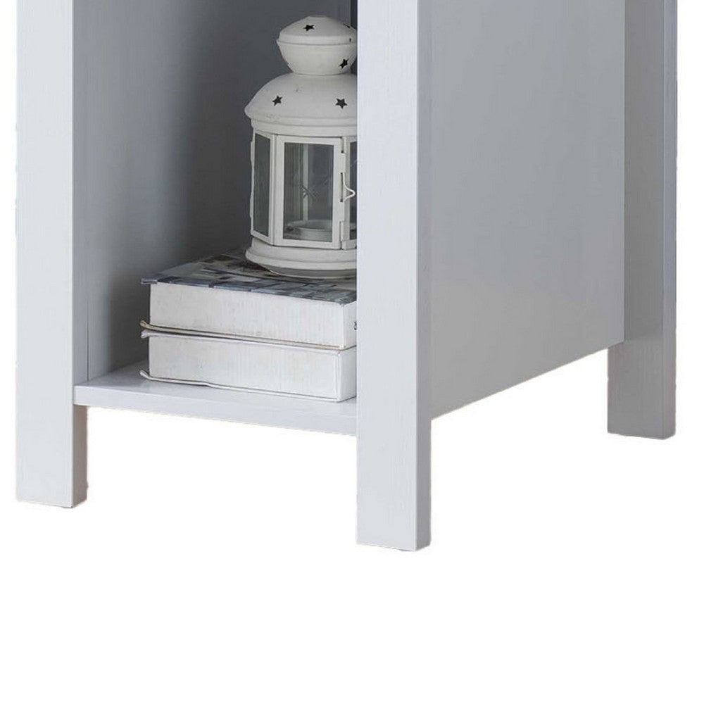 Akol Computer Desk, Keyboard Drawer and Storage, 39 Inch, Modern White -BM334405