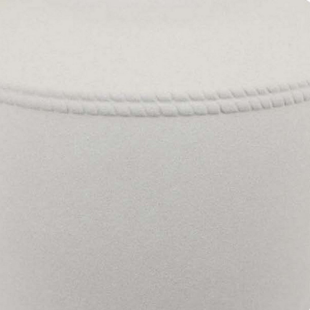 Modern Decorative Flower Vase, Textured White Ceramic 16 Inch -BM334836