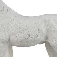Omio Accent Figurine, Realistic Horse Statue, 16 Inch White Resin -BM334939