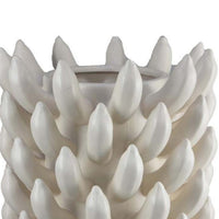 Joseph Accent Vase with Tiered Flame Accents, Ivory Ceramic 17 Inch -BM335098